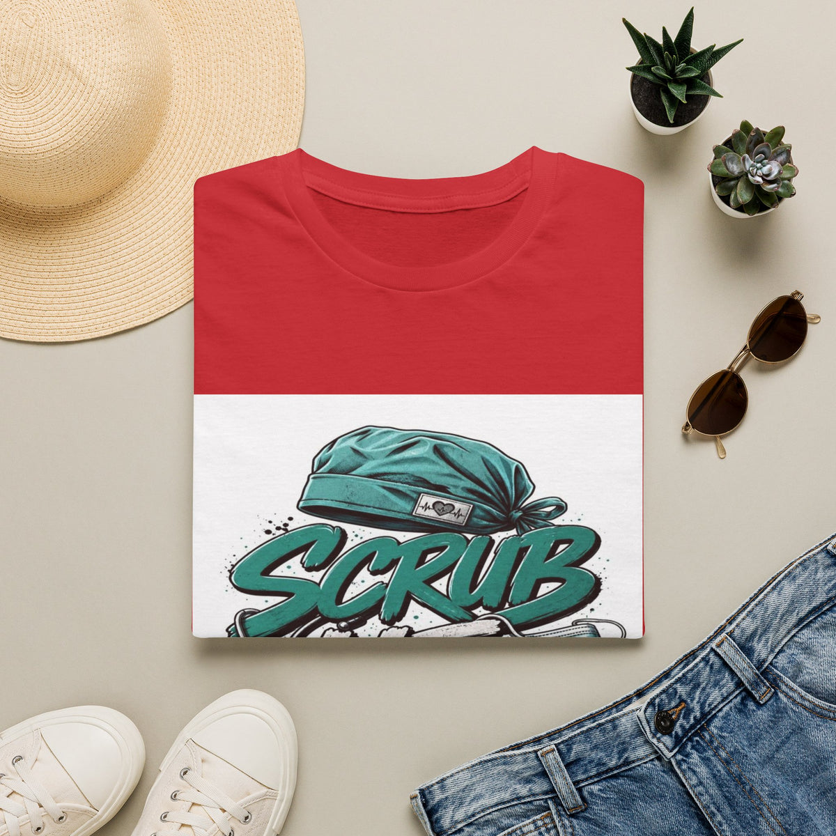 Modern Scrub Life T-Shirt Design With Playful Typography- Graphic Tees