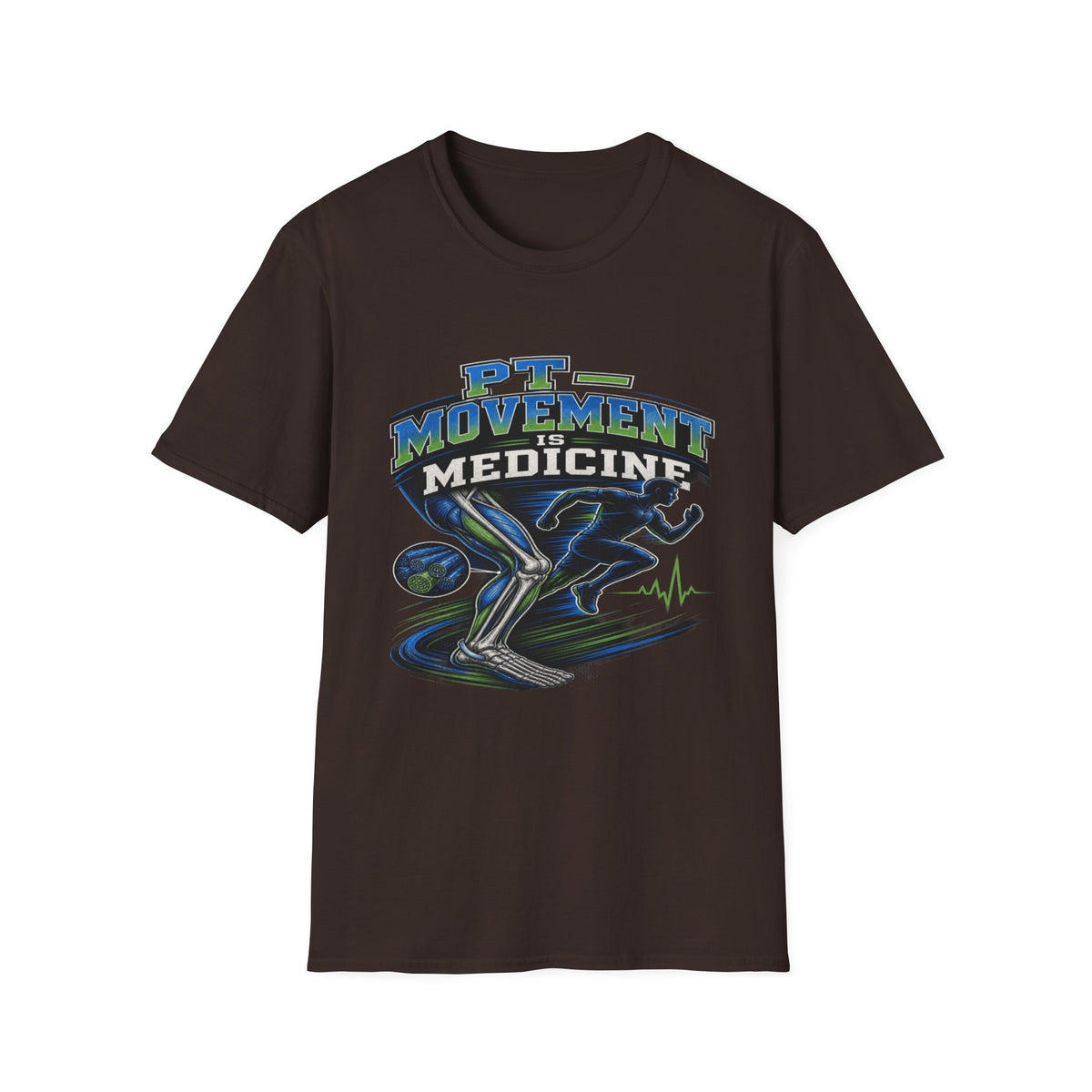 Dynamic T-shirt Design Featuring _PT Movement Is Medicine_ Text- Graphic Tees