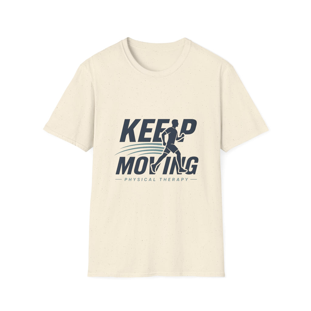 Minimalist T Shirt Design Featuring Keep Moving Statement