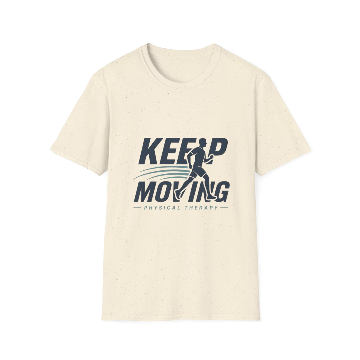 Minimalist T Shirt Design Featuring Keep Moving Statement