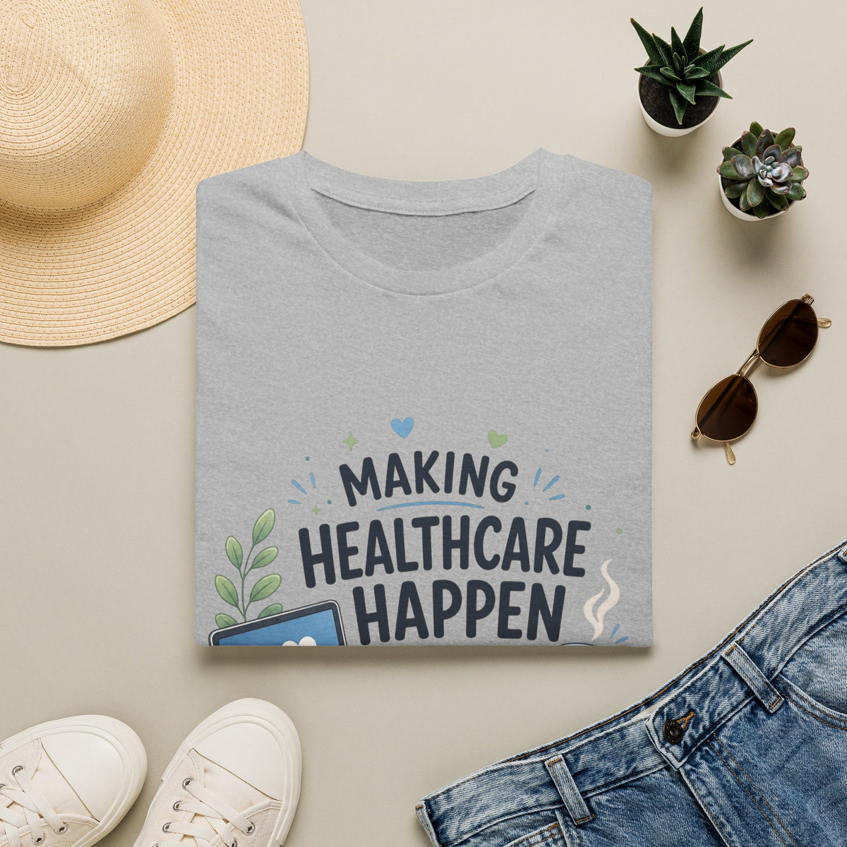 Inspirational T Shirt Design Celebrating Healthcare From Desk