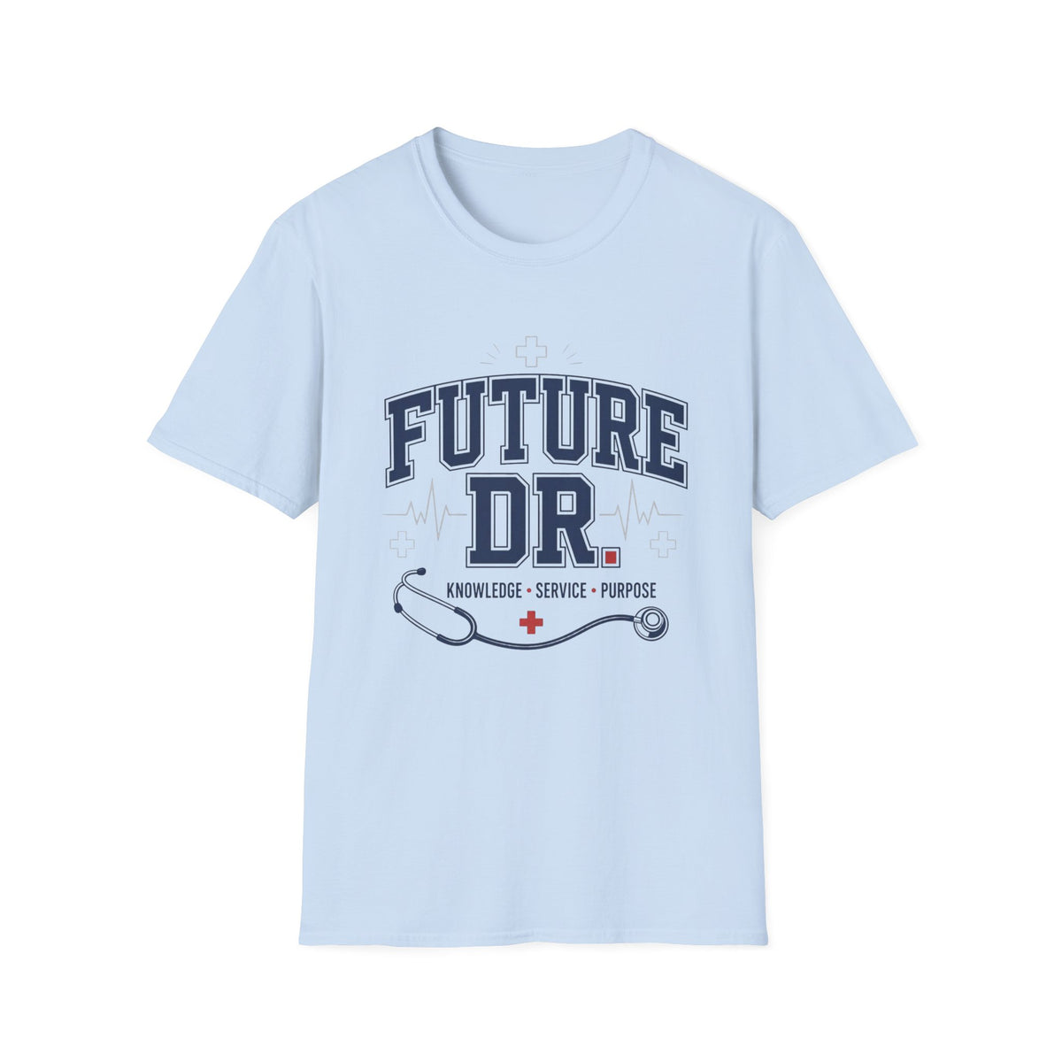 Collegiate T Shirt Design With Future Dr Text And Medical Accents