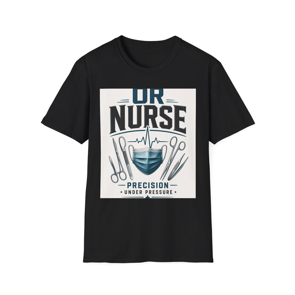 Bold T Shirt Design Featuring Nurse Motto With Instruments