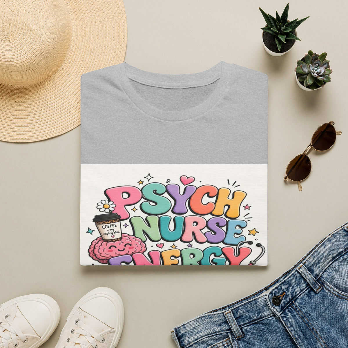 Playful Typography Design Celebrating Psych Nurse Energy- Graphic Tees
