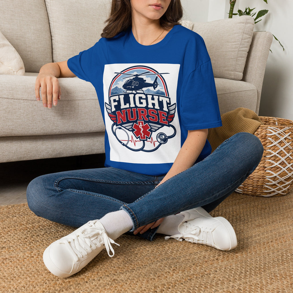 Aviation Inspired T Shirt Design Featuring Flight Nurse Graphic