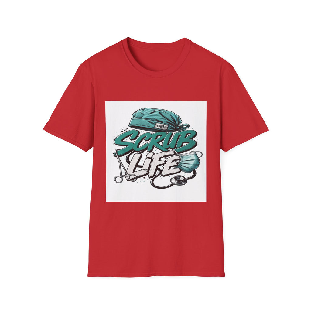 Modern Scrub Life T-Shirt Design With Playful Typography- Graphic Tees