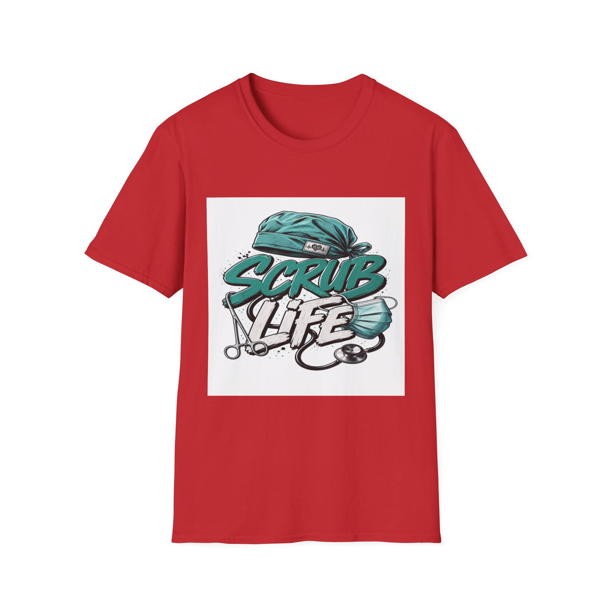 Modern Scrub Life T-Shirt Design With Playful Typography- Graphic Tees