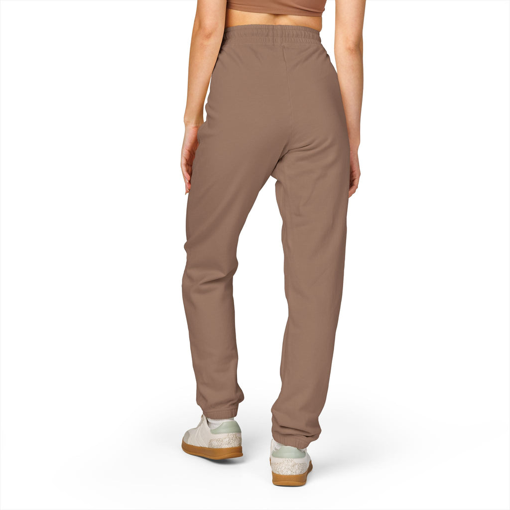 Embroidered Mini Palm Joggers — Garment-Dyed Fleece Sweatpants