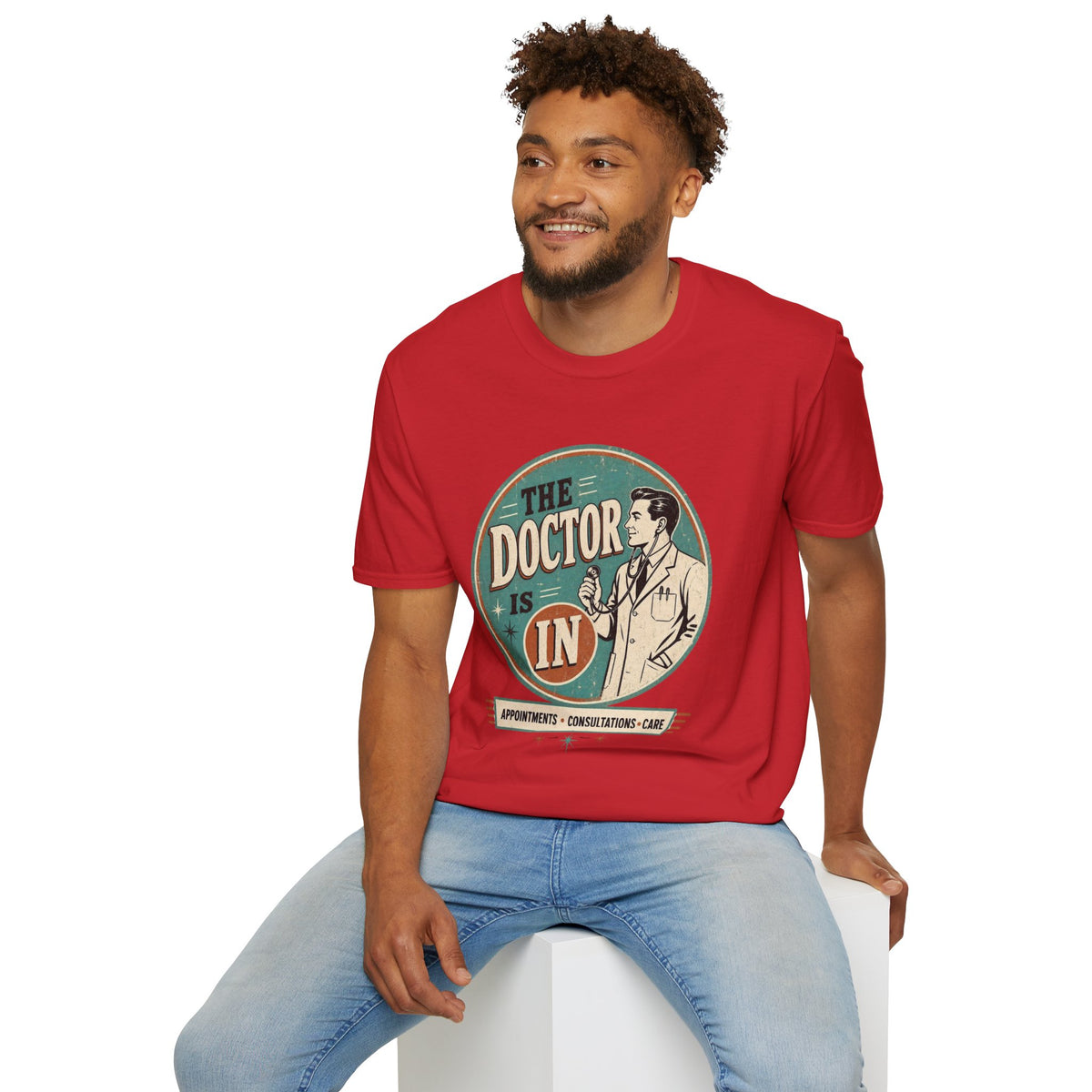 The Doctor Is In Retro Graphic T-Shirt — Vintage Medical Humor Tee
