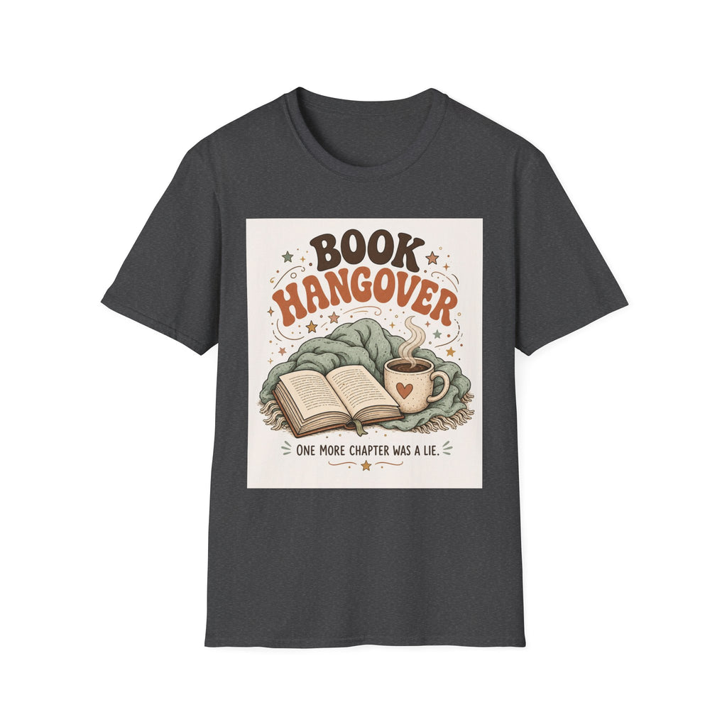 Cozy T Shirt Design Featuring Book And Coffee Cup