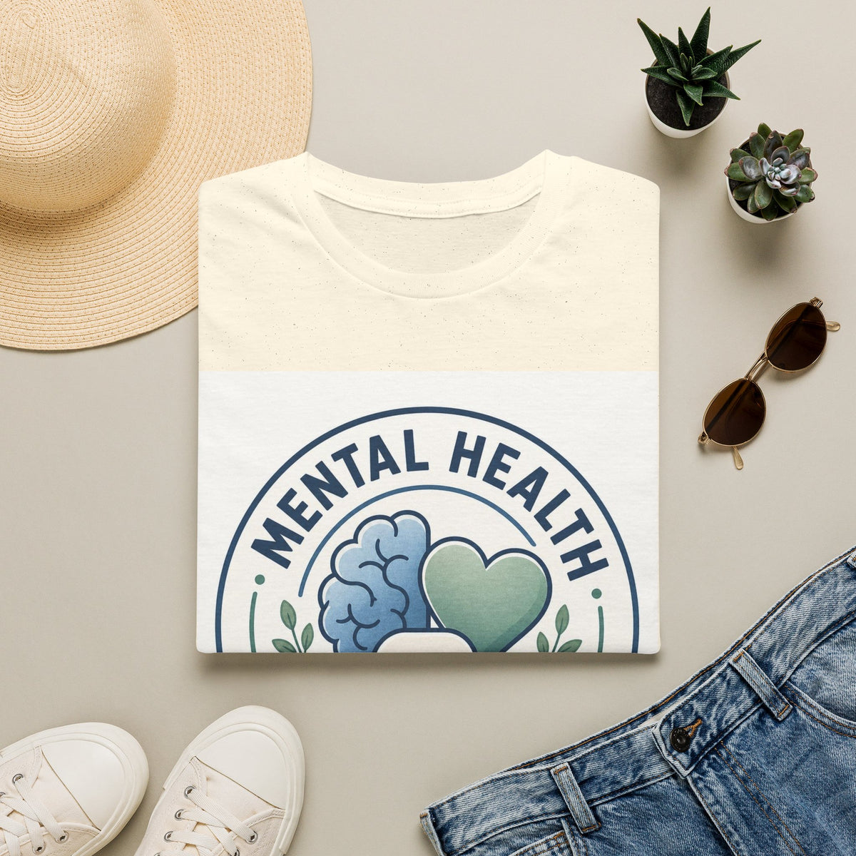Badge Style Graphic Featuring Mental Health Professional Title With Iconography