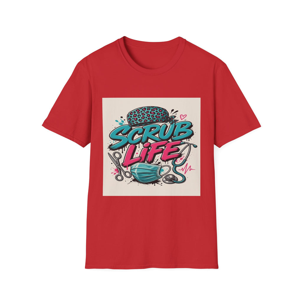 Scrub Life T-Shirt Design Featuring Bold Streetwear Typography- Graphic Tees