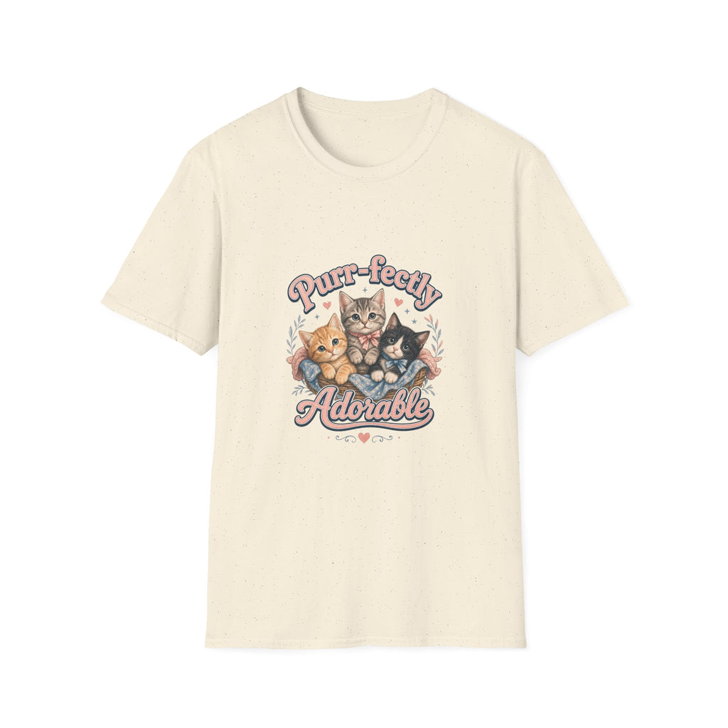 Cat T-Shirt — "Purr-fectly Adorable" Cute Kitten Graphic Tee