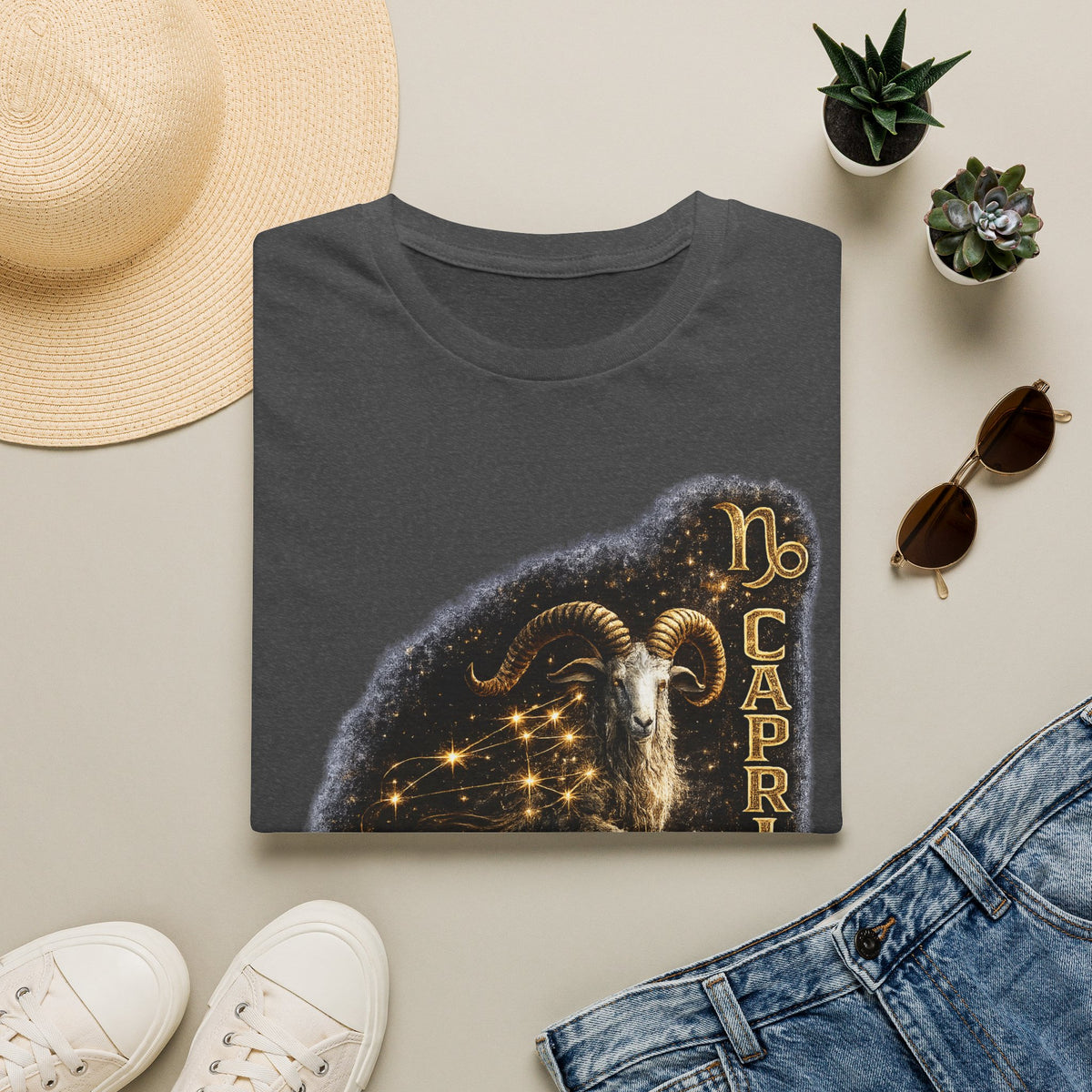 Capricorn Zodiac T-Shirt — Goat Constellation Astrology Tee