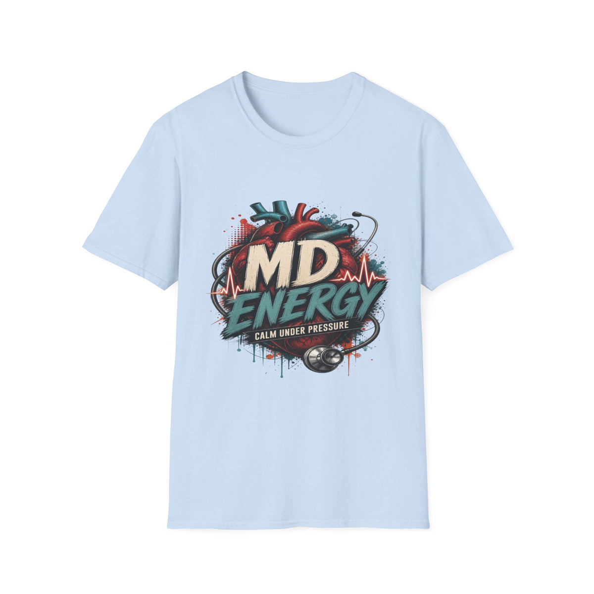 Bold MD Energy Graphic With Anatomical Heart Design- Graphic Tees