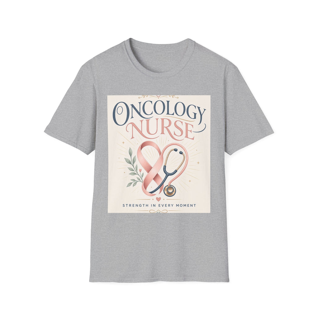 Elegant T Shirt Design With Oncology Nurse Text And Symbolism