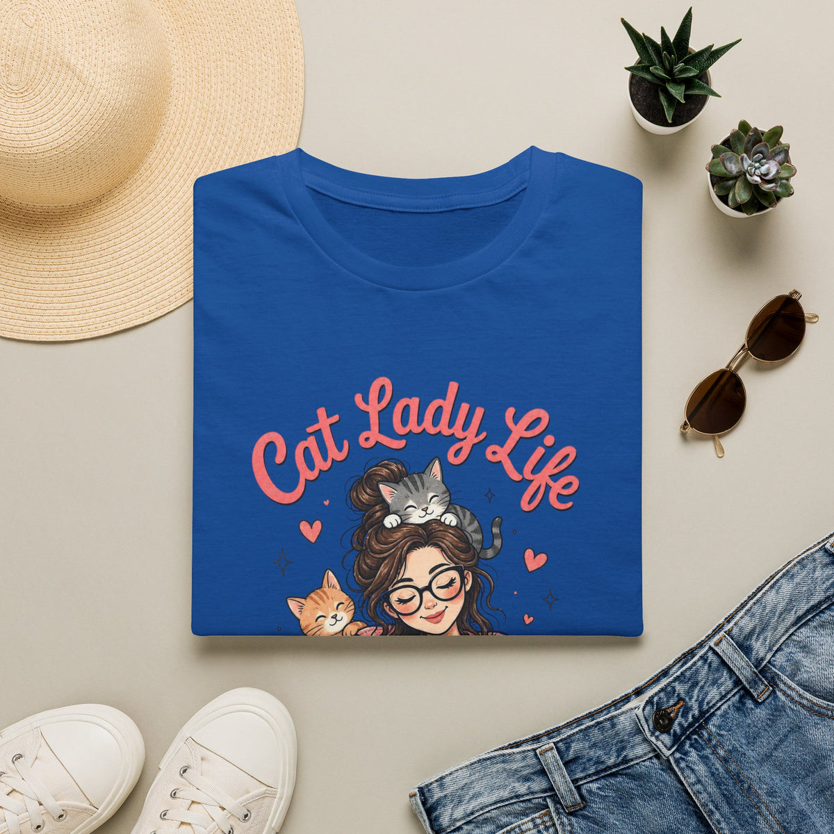 Cat Lady Life T-Shirt — Cute Cat Mom Graphic Tee