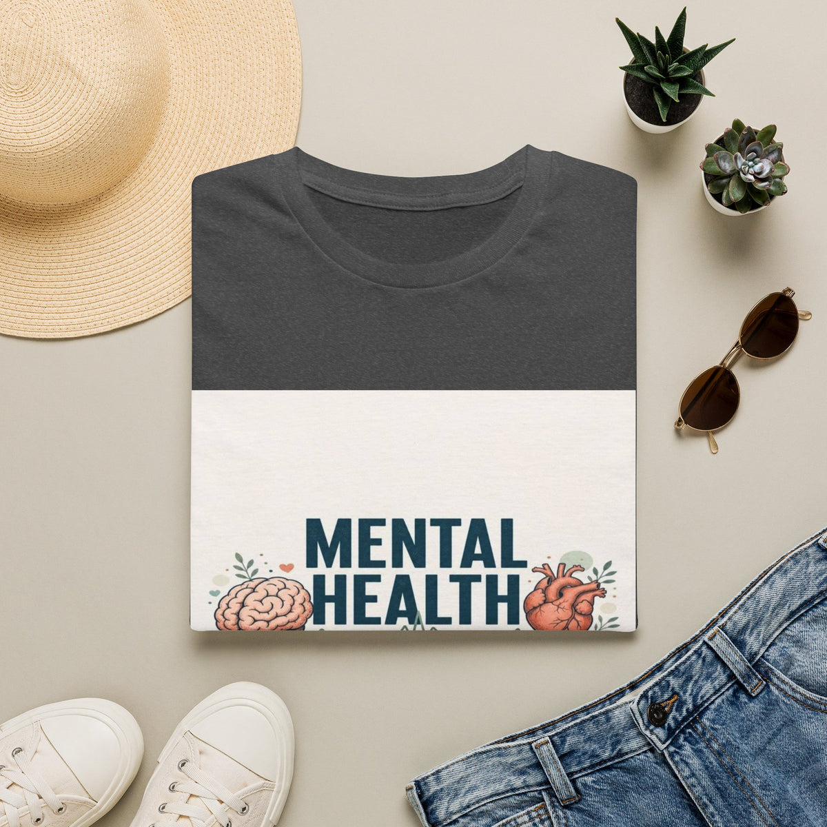 Bold Typography Design Emphasizing Mental Health Awareness- Graphic Tees