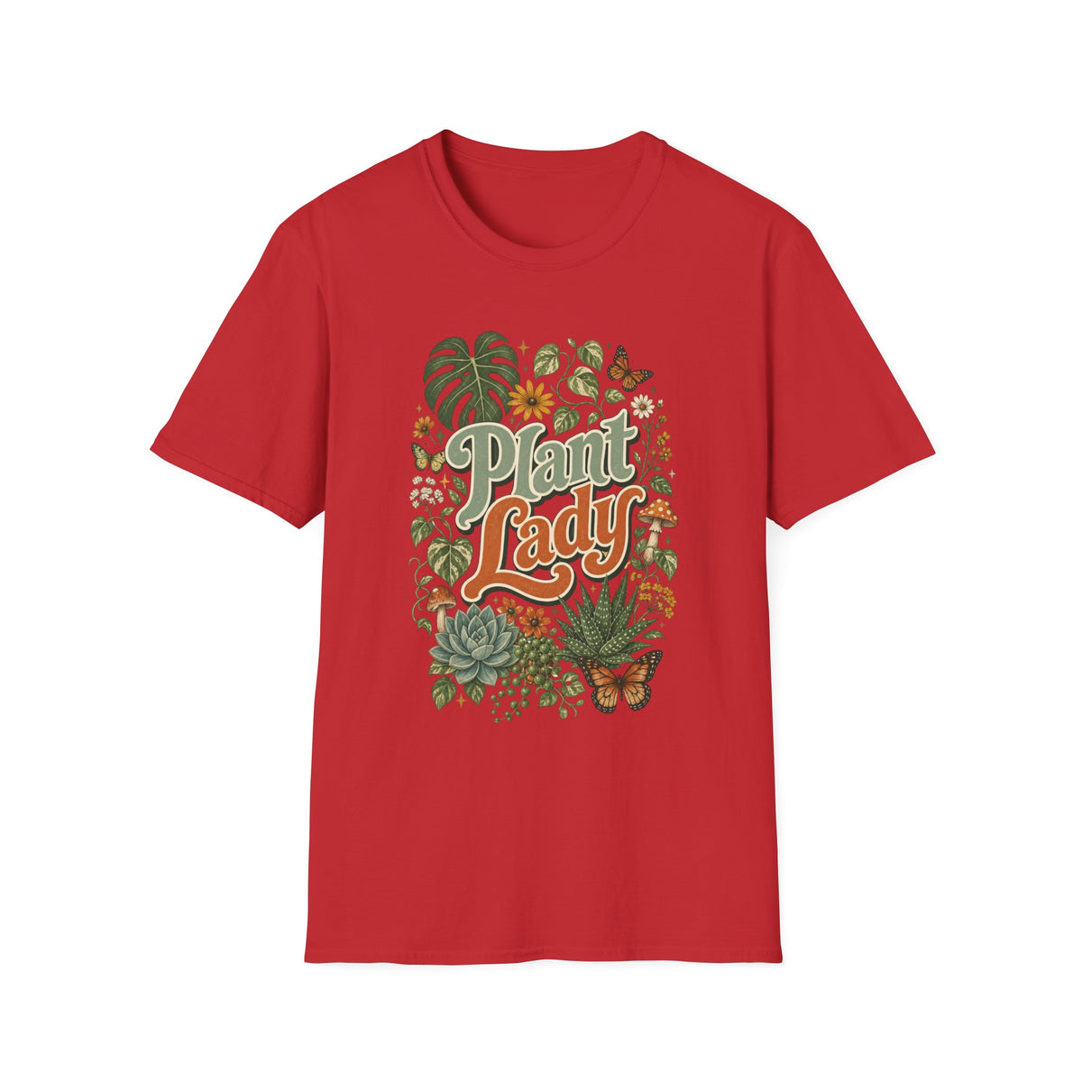 Plant Lady T-Shirt — Vintage Botanical Graphic Tee for Plant Lovers