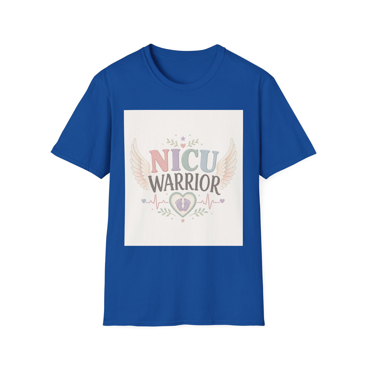 NICU Warrior Design With Baby Footprint And Angel Wings