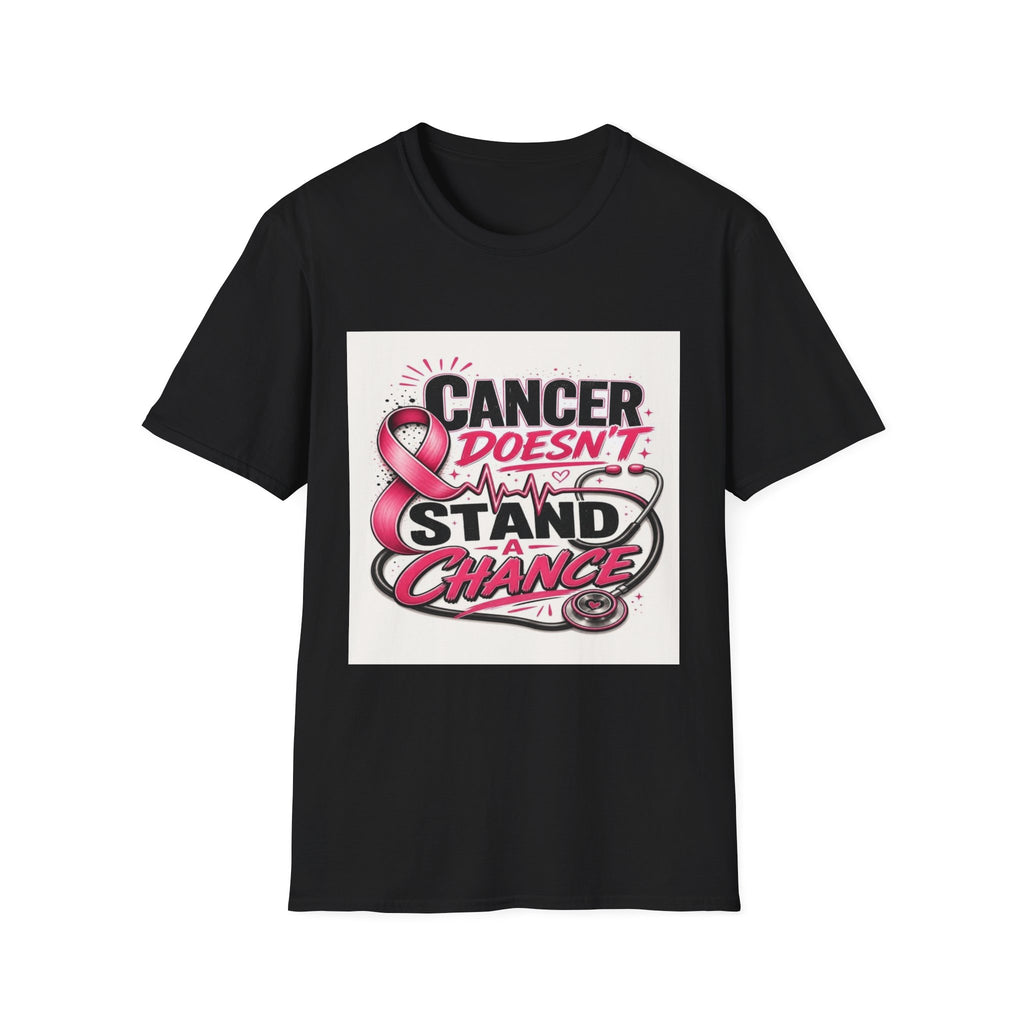 Bold Oncology Nurse Design Featuring Empowering Phrase With Awareness Ribbon- Graphic Tees