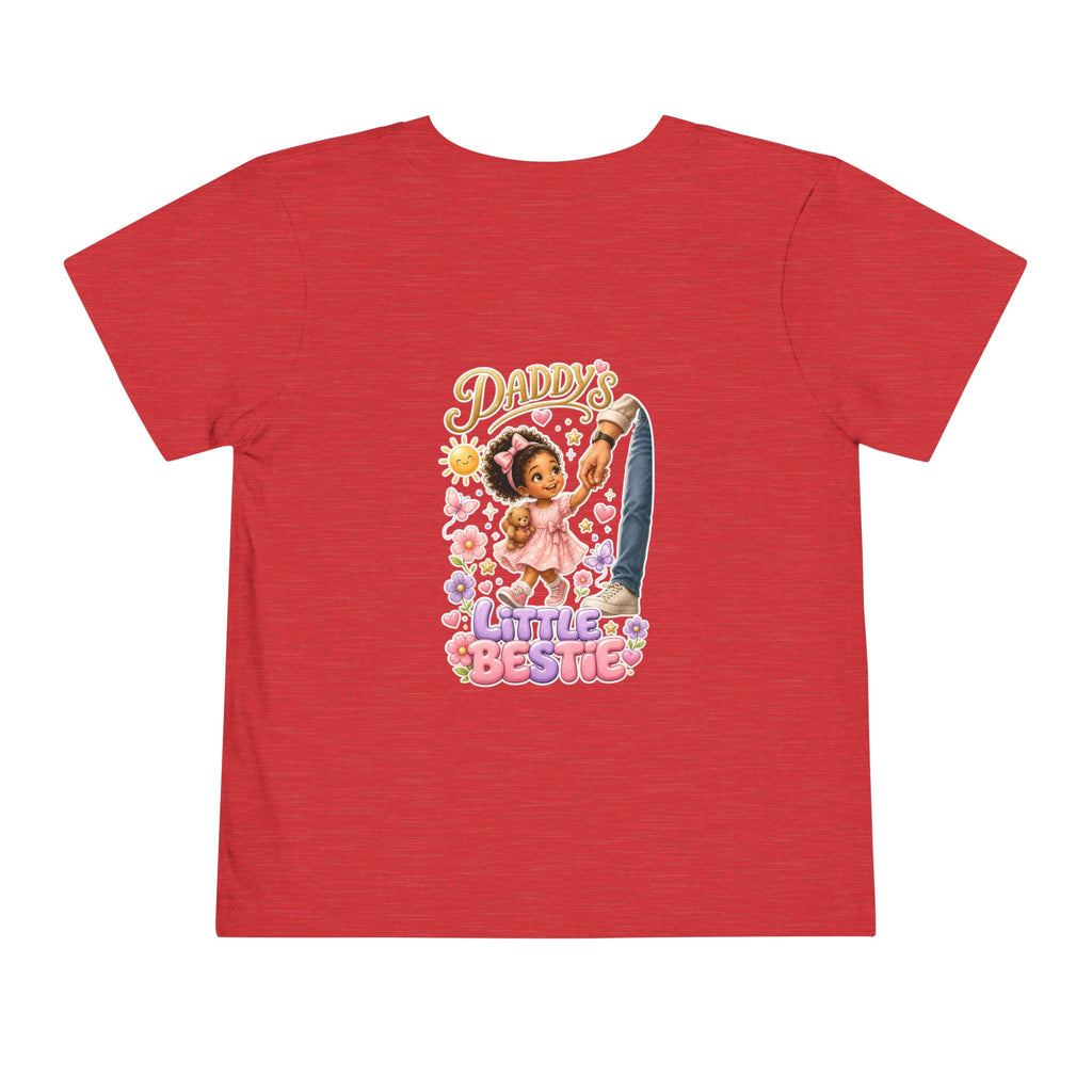 Toddler Tee — "Daddy's Little Bestie" Floral Cute Girl Graphic