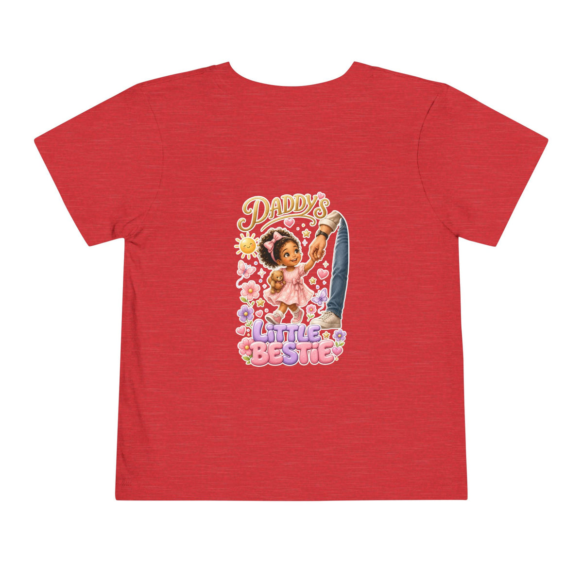 Toddler Tee — "Daddy's Little Bestie" Floral Cute Girl Graphic