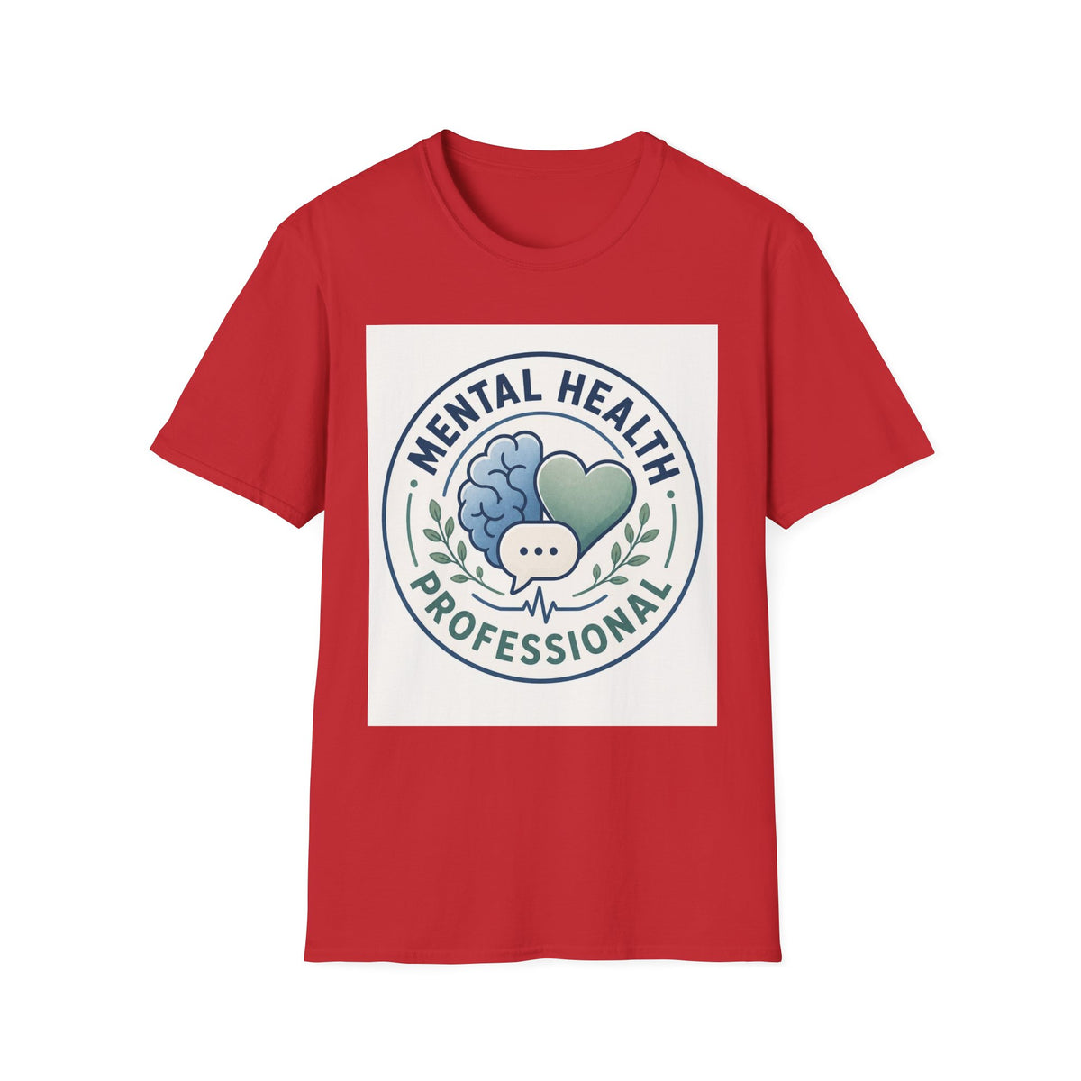 Badge Style Graphic Featuring Mental Health Professional Title With Iconography