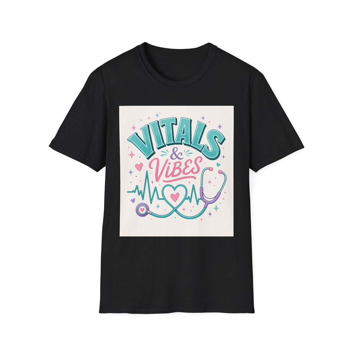 Trendy T Shirt Design Featuring Vitals And Vibes Phrase