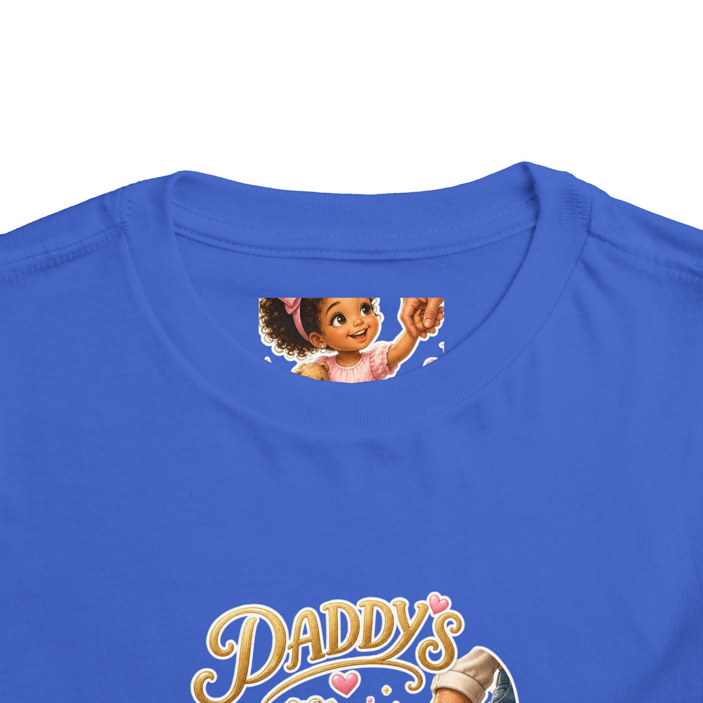 Toddler Tee — "Daddy's Little Bestie" Floral Cute Girl Graphic