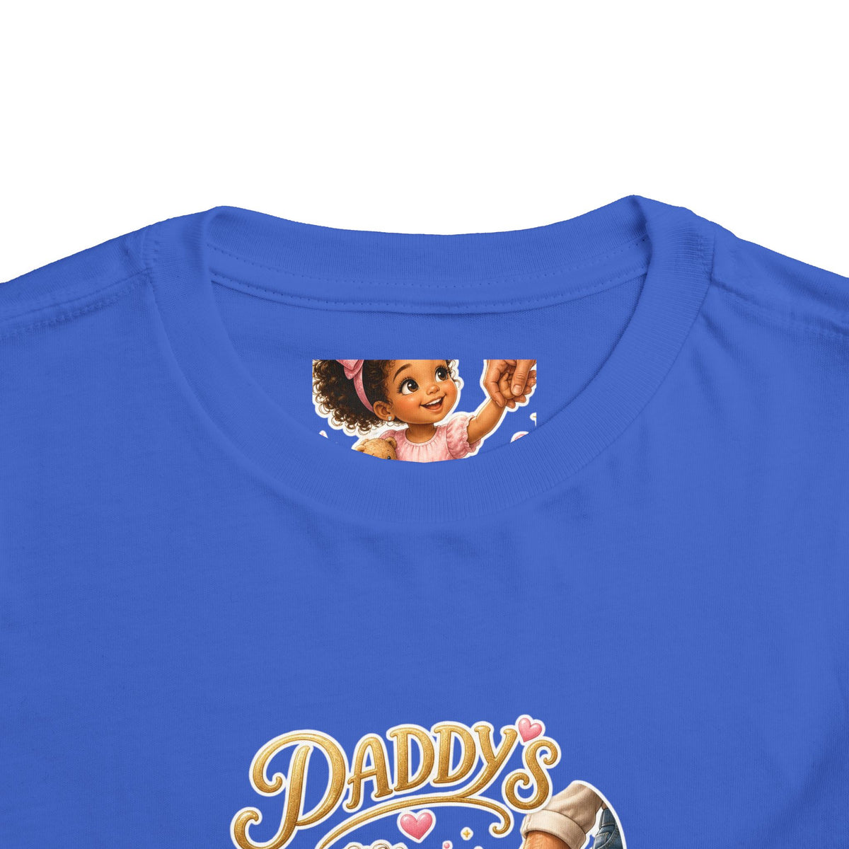 Toddler Tee — "Daddy's Little Bestie" Floral Cute Girl Graphic
