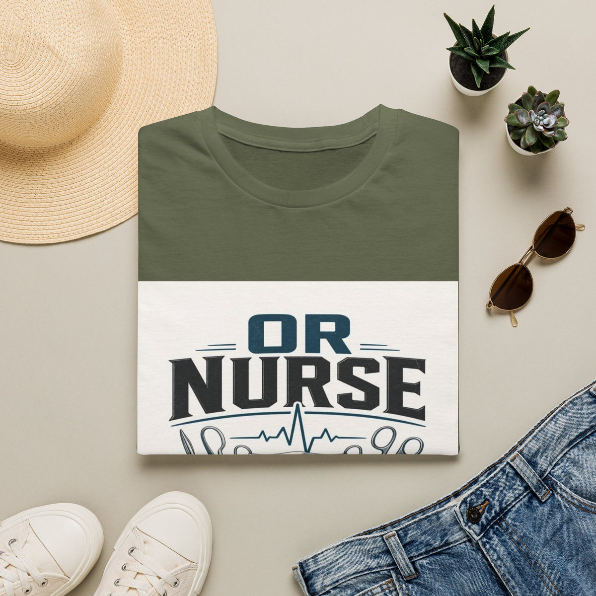 Bold T-Shirt Design Featuring Nurse Motto With Instruments- Graphic Tees