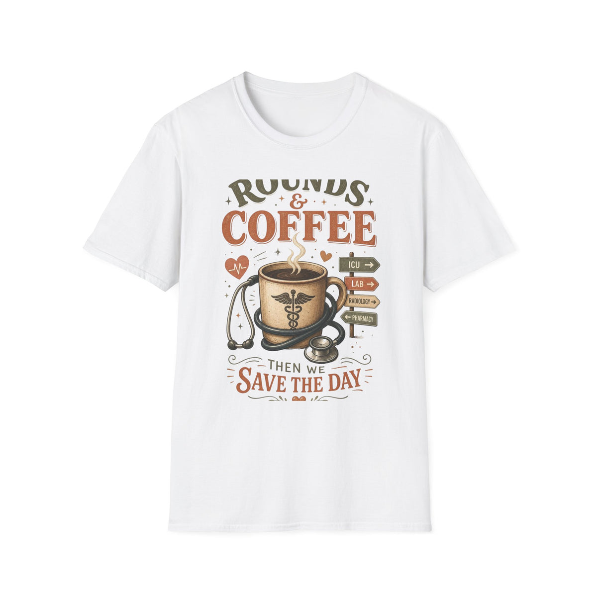 Coffee Cup With Stethoscope Combining Vintage Café And Medical Aesthetics