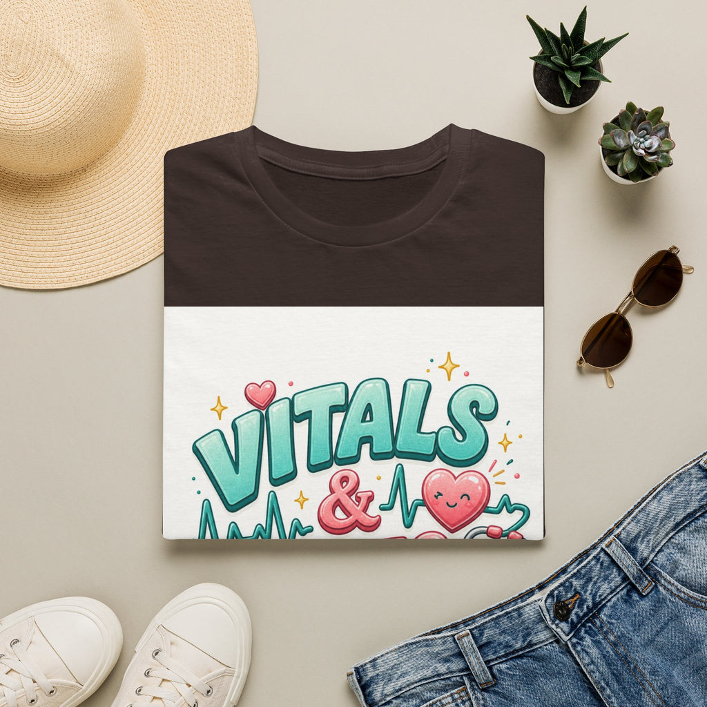 Trendy Healthcare T Shirt Design Featuring Vitals And Vibes (1)