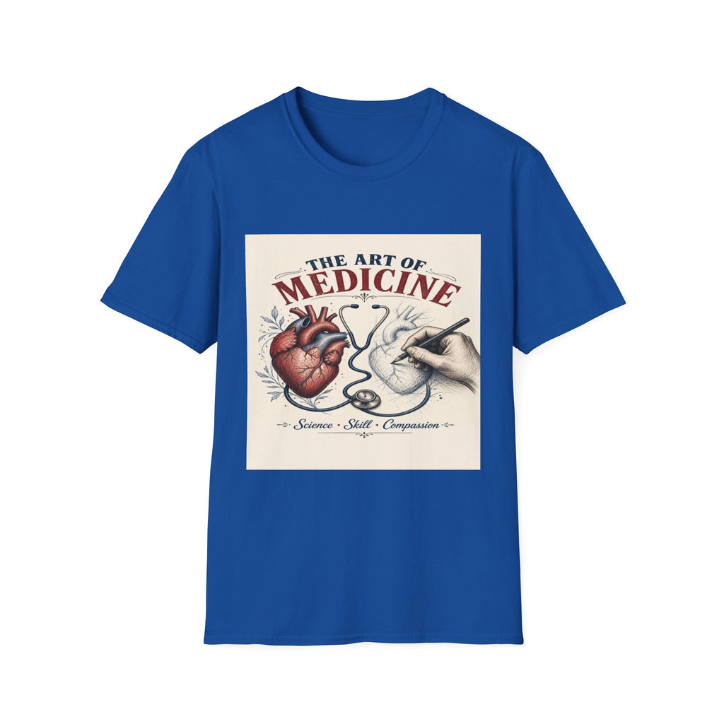 T-shirt Design Featuring Anatomical Heart And Sketching Hand- Graphic Tees