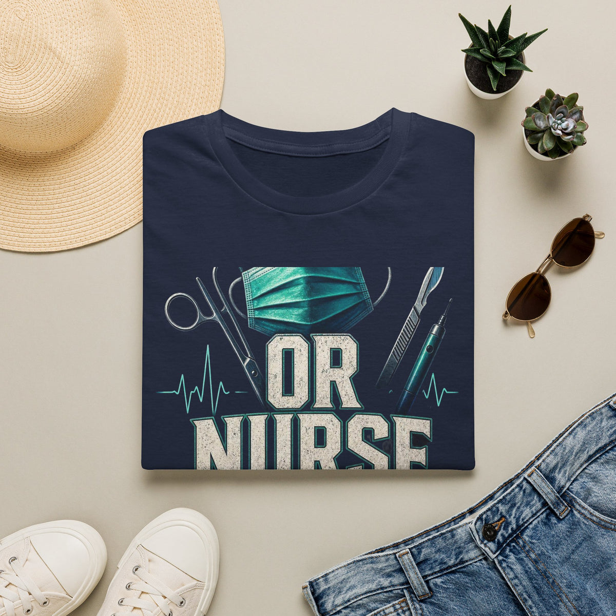 Bold Typography T Shirt Design For OR Nurse Theme