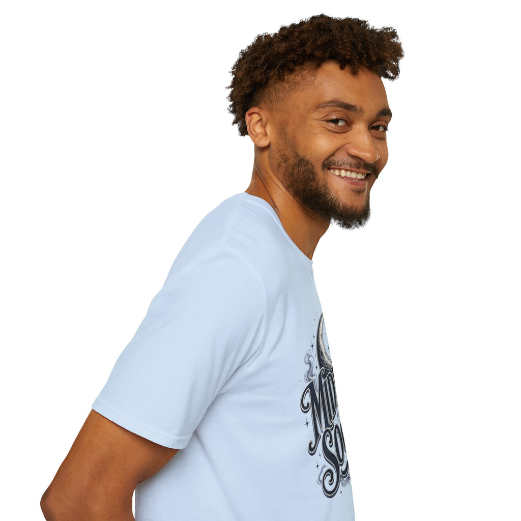 Midnight Society T-Shirt — Vintage Moon & Stars Graphic Tee