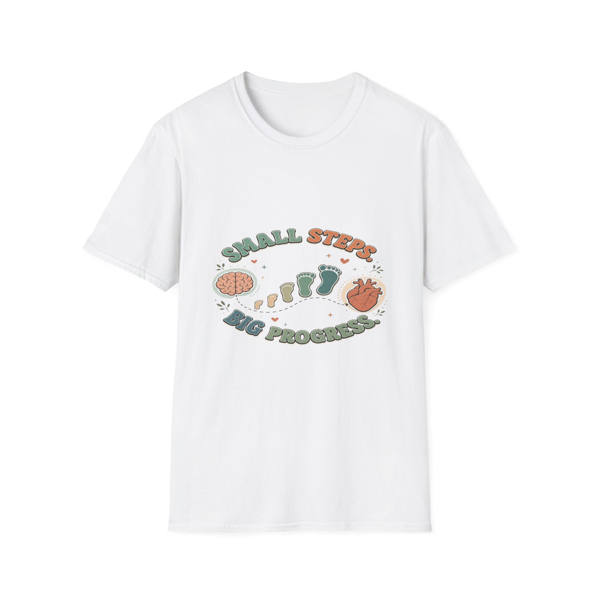 Typography Design Showcasing Small Steps Leading To Growth- Graphic Tees