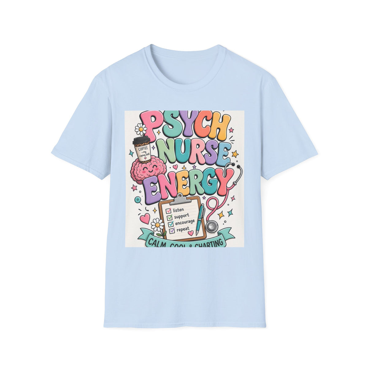 Playful Typography Design Celebrating Psych Nurse Energy