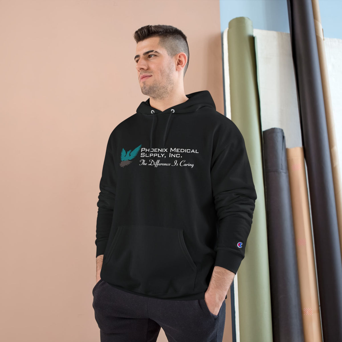 Champion Hoodie — Phoenix Medical Supply Logo Hoodie