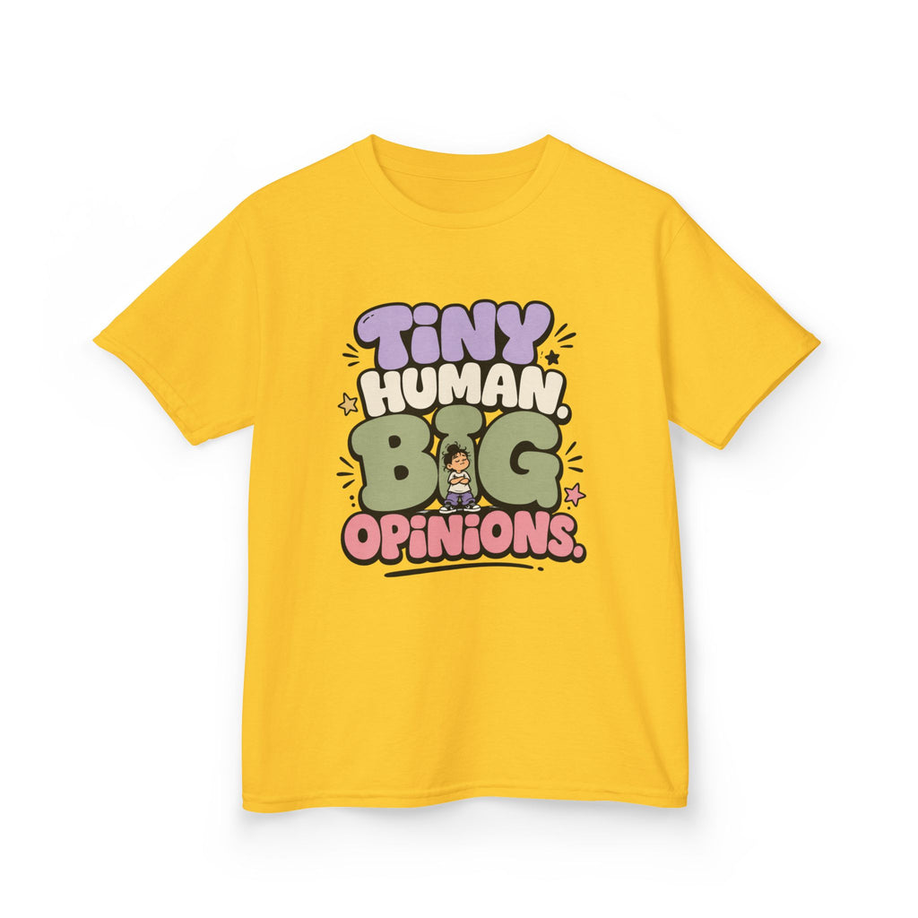 Kids T-Shirt — “Tiny Human, Big Opinions” Cute Toddler Graphic Tee