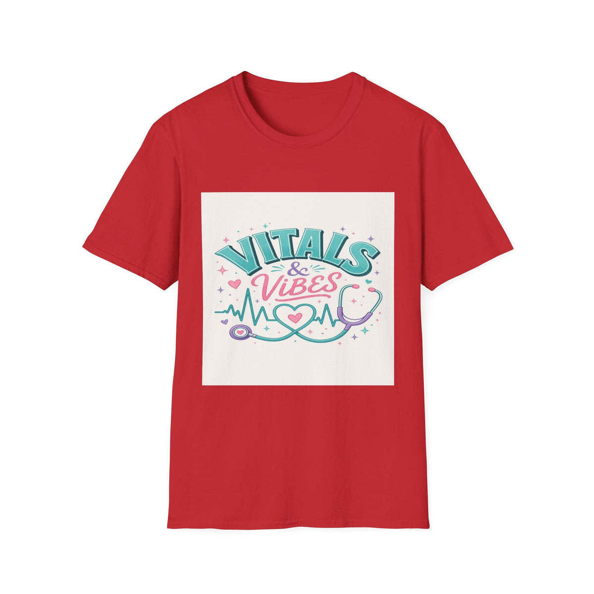 Trendy T-Shirt Design Featuring Vitals And Vibes Phrase- Graphic Tees