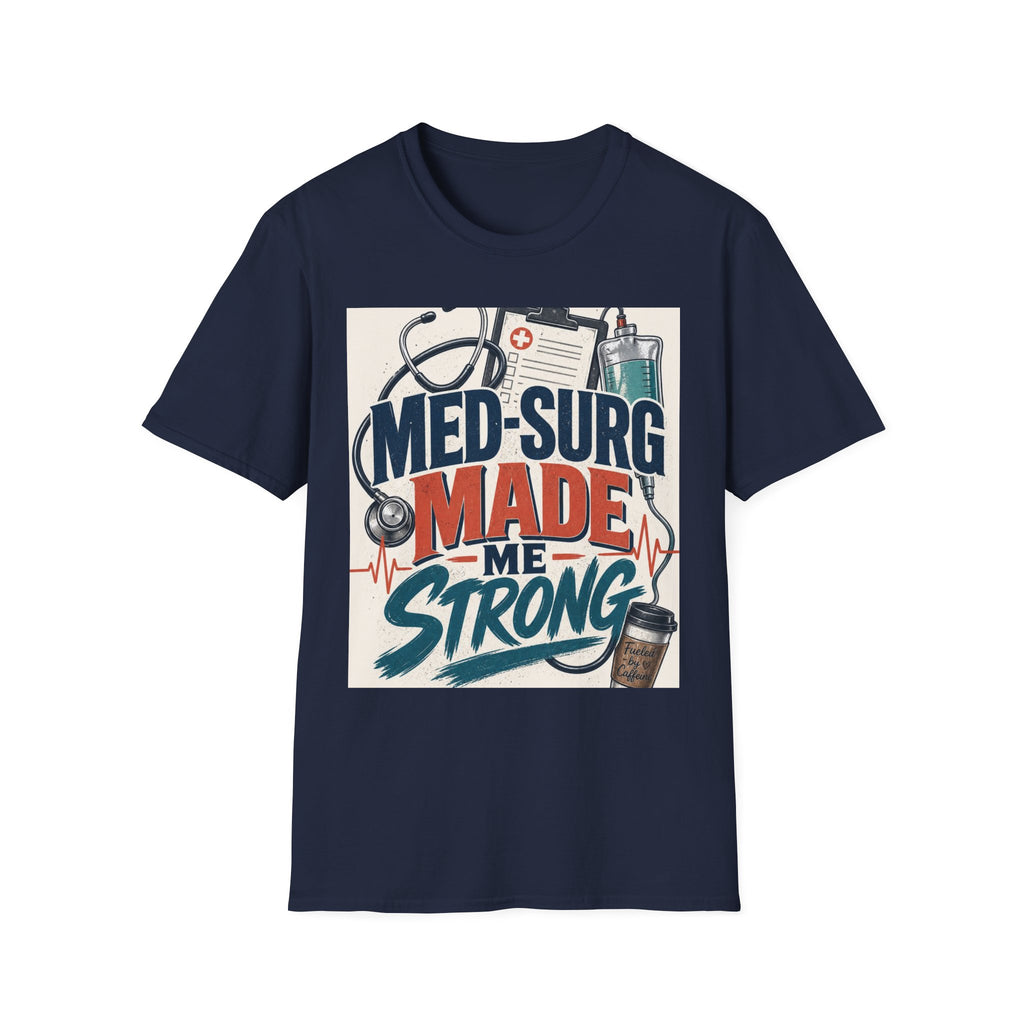 Bold Typography Design Celebrating Med Surg Strength With Healthcare Icons