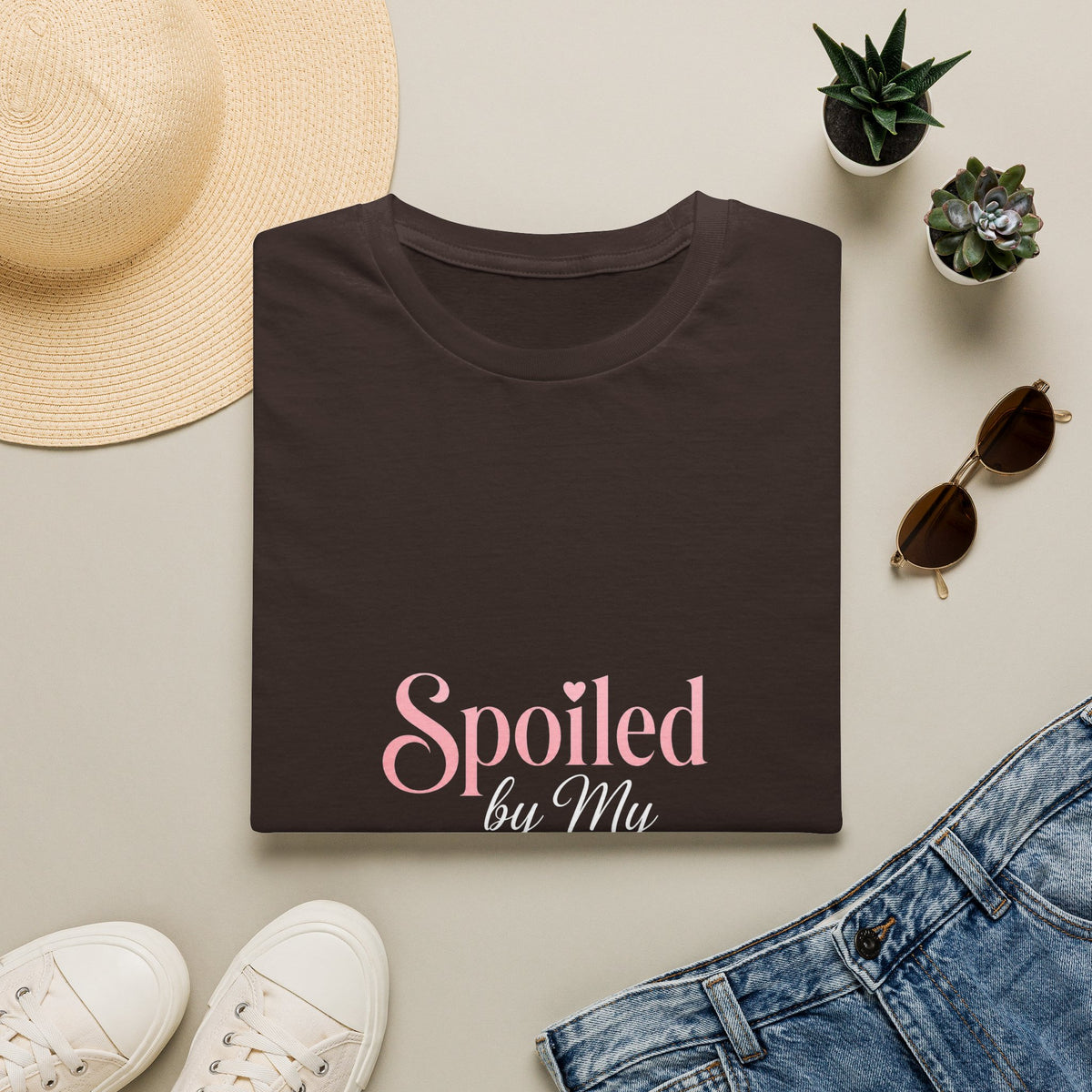 Spoiled Husband T-Shirt — Cute Pastel 'Spoiled' Graphic Tee for Wife or Partner Gifts