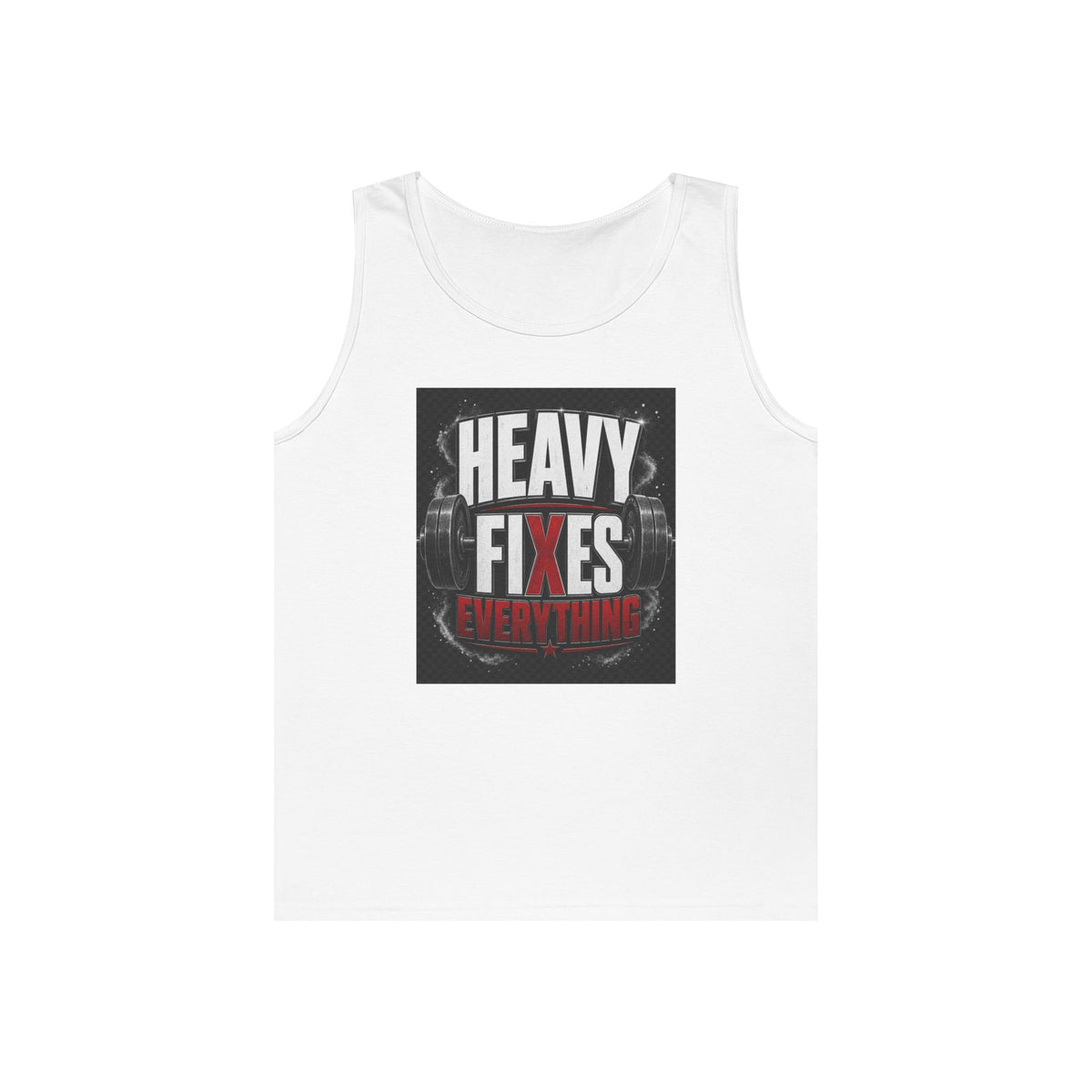 Tank Top — "Heavy Fixes Everything" Gym Workout Tank