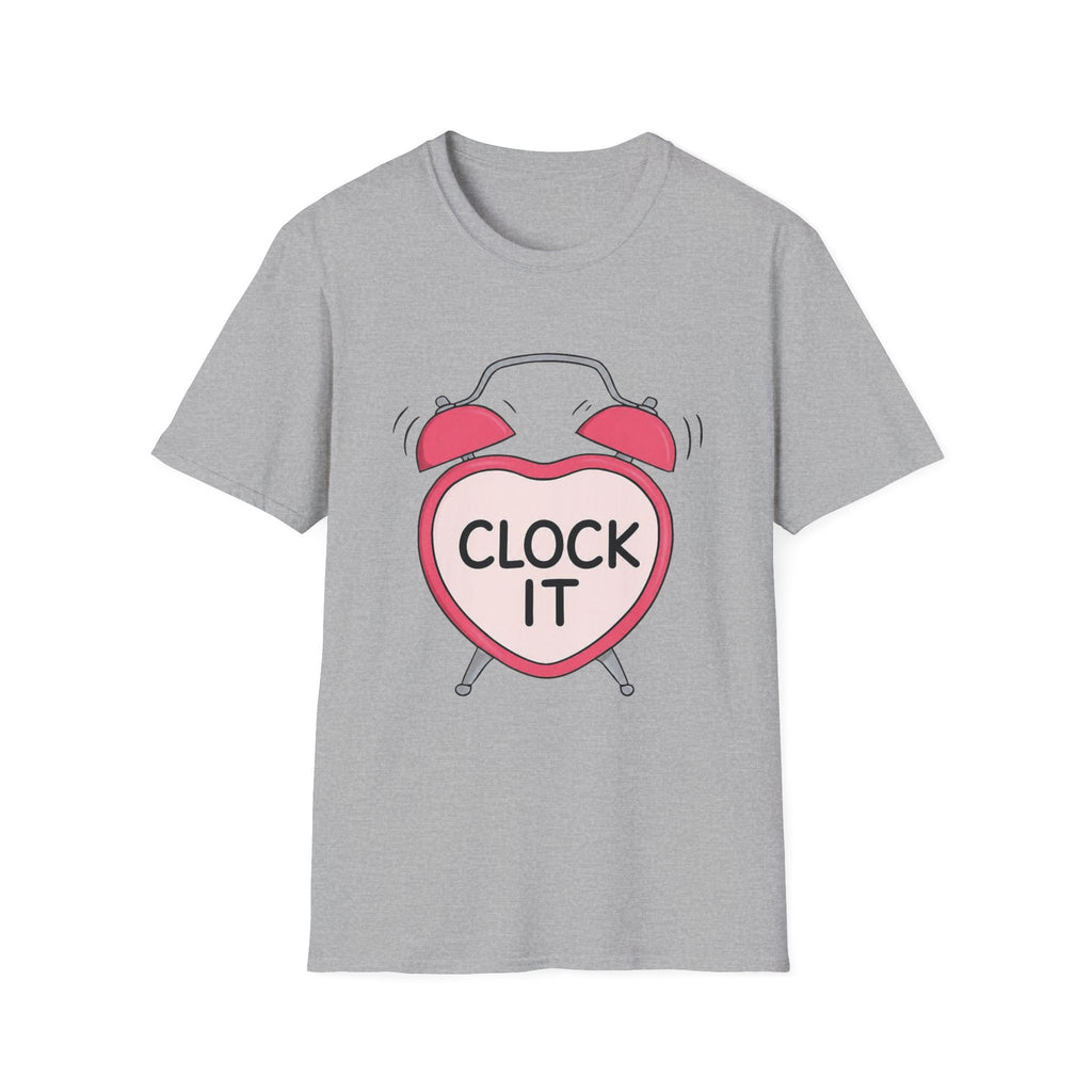 Clock It Alarm-Heart Graphic T-Shirt
