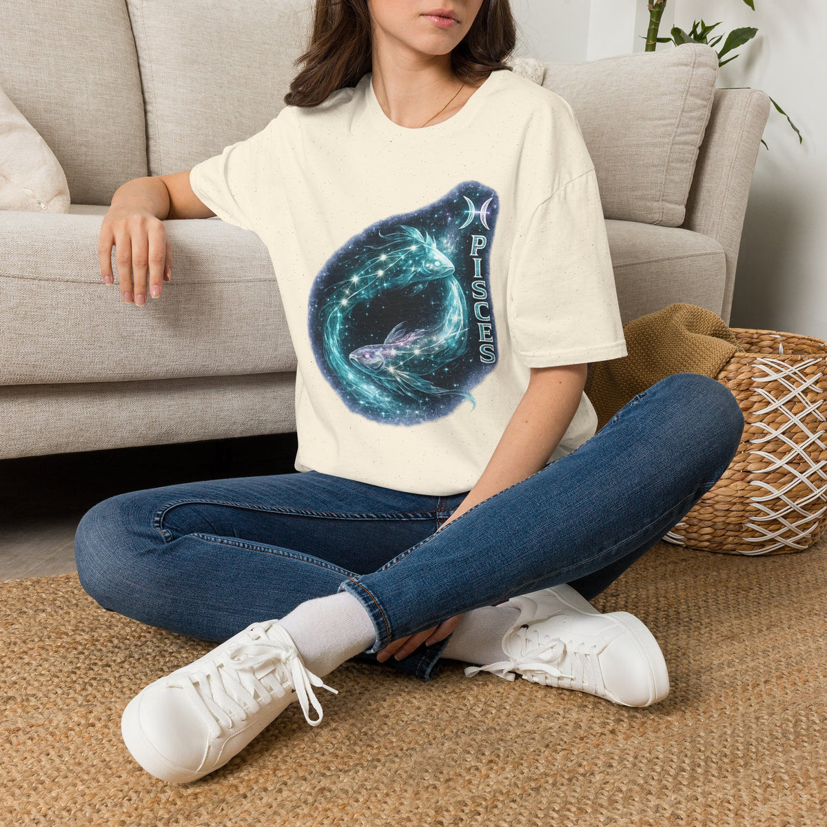 Pisces Zodiac T-Shirt — Starry Whale Astrology Tee