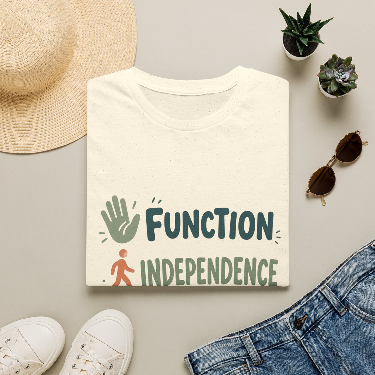 Playful Typography Featuring Function Independence Life With Icons