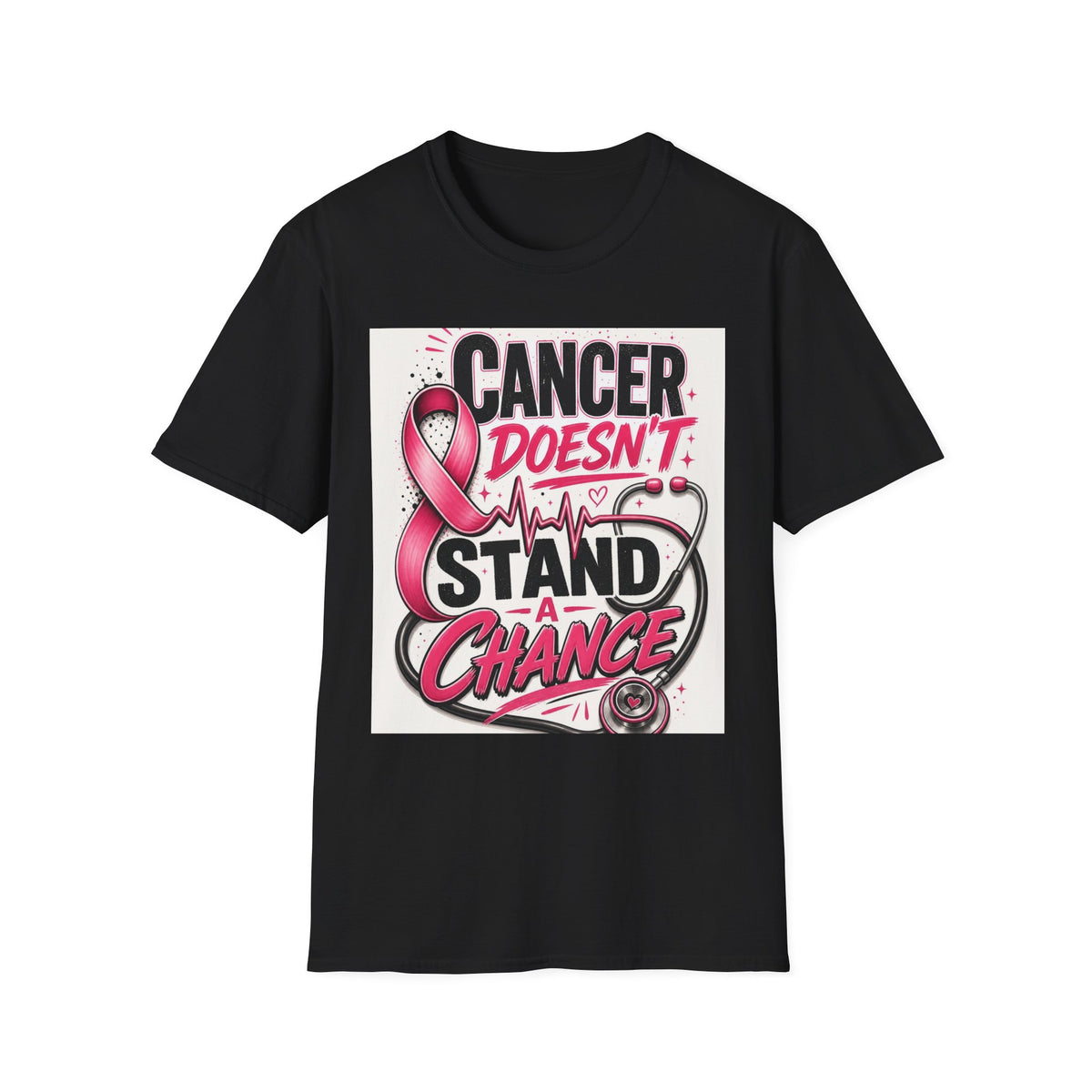 Bold Oncology Nurse Design Featuring Empowering Phrase With Awareness Ribbon