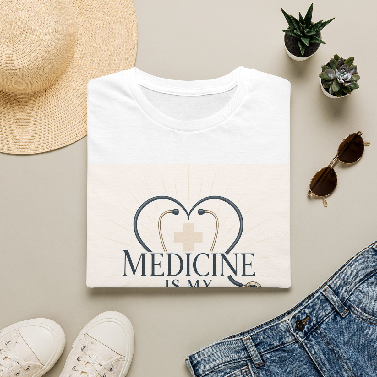 Elegant Design Celebrating Medicine With Heart Shaped Stethoscope